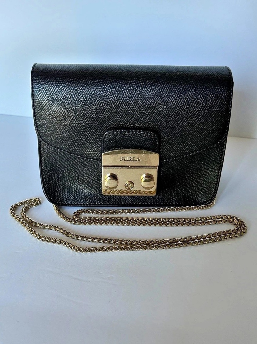 Furla Metropolis Mini Crossbody Bag Black